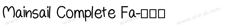 Mainsail Complete Fa字体转换